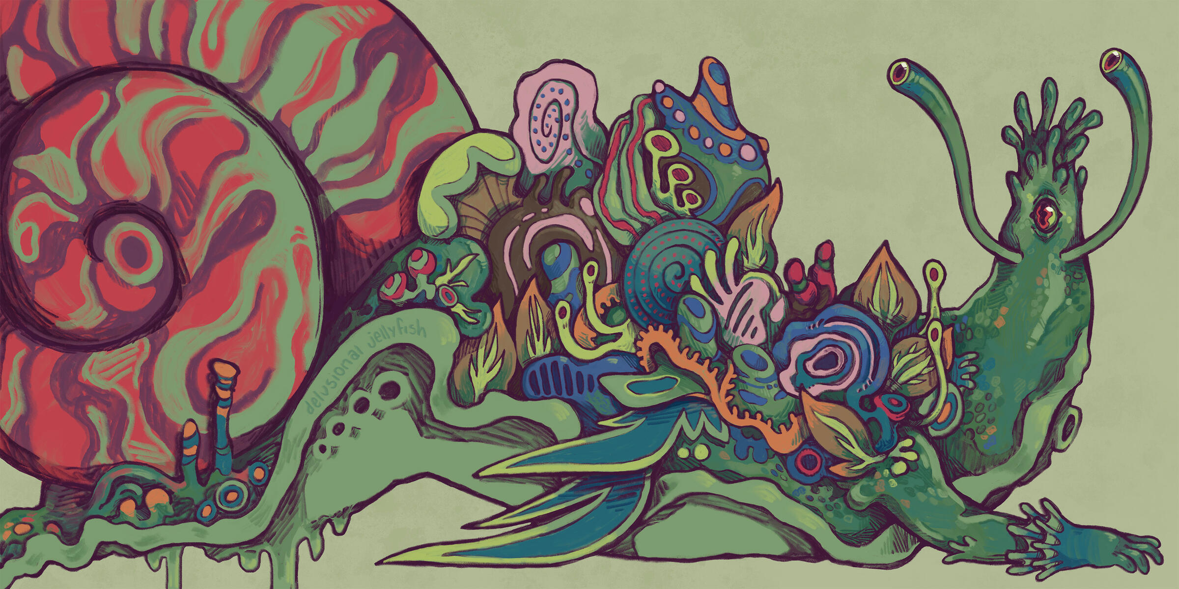 Snail In Bloom, Digital, 2024
