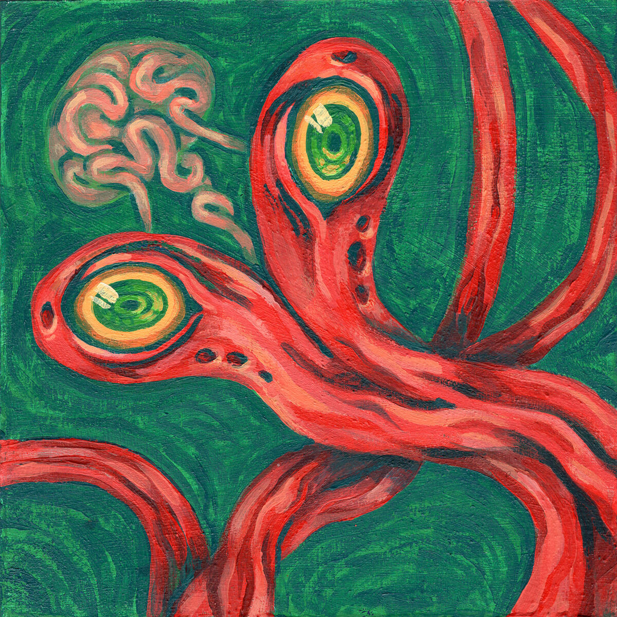 SPLIT, Acrylic on Wood Panel, 2025
